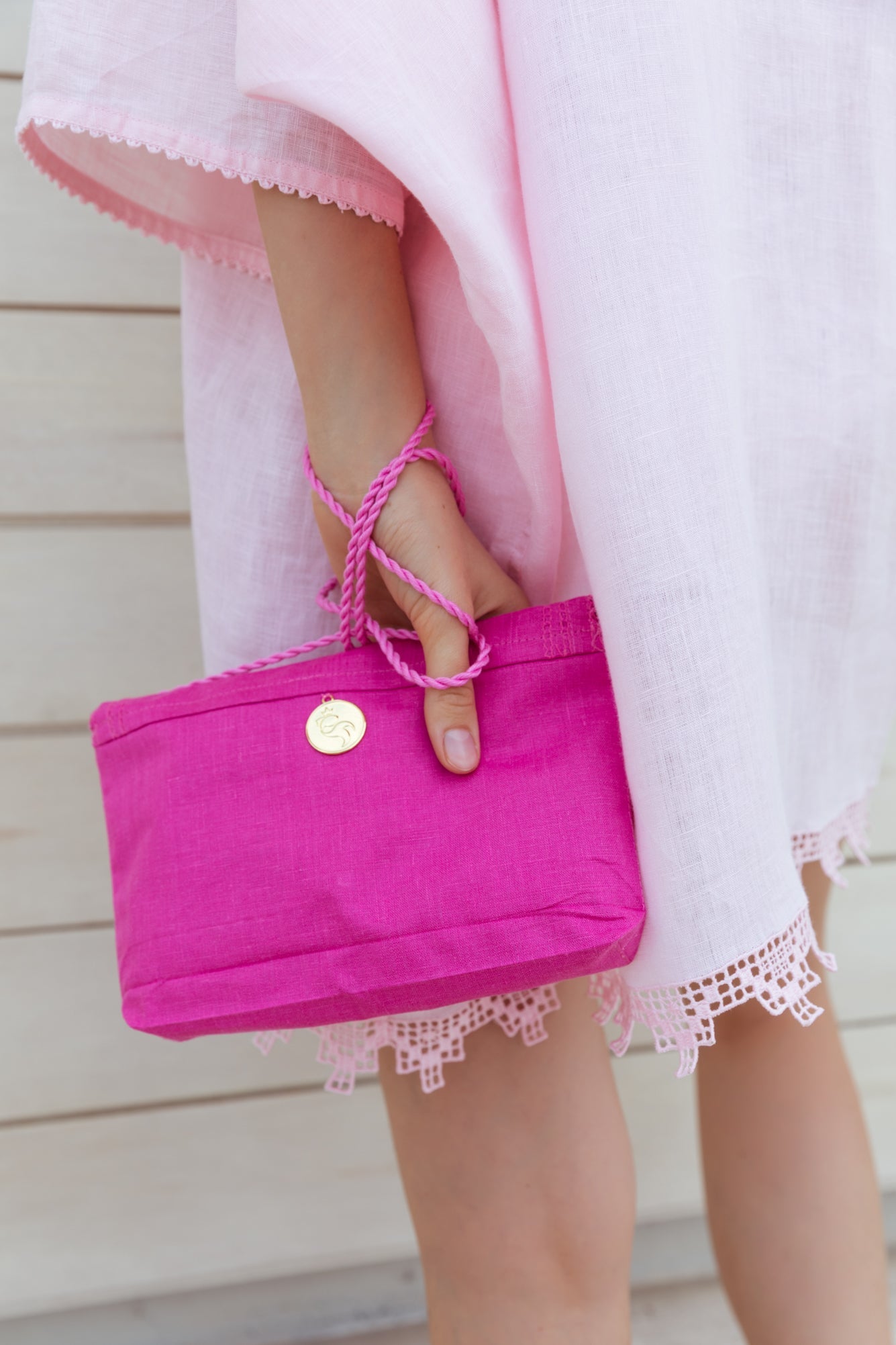 Varvara Mini Cross-body Bag in Fuchsia Pink Balushka