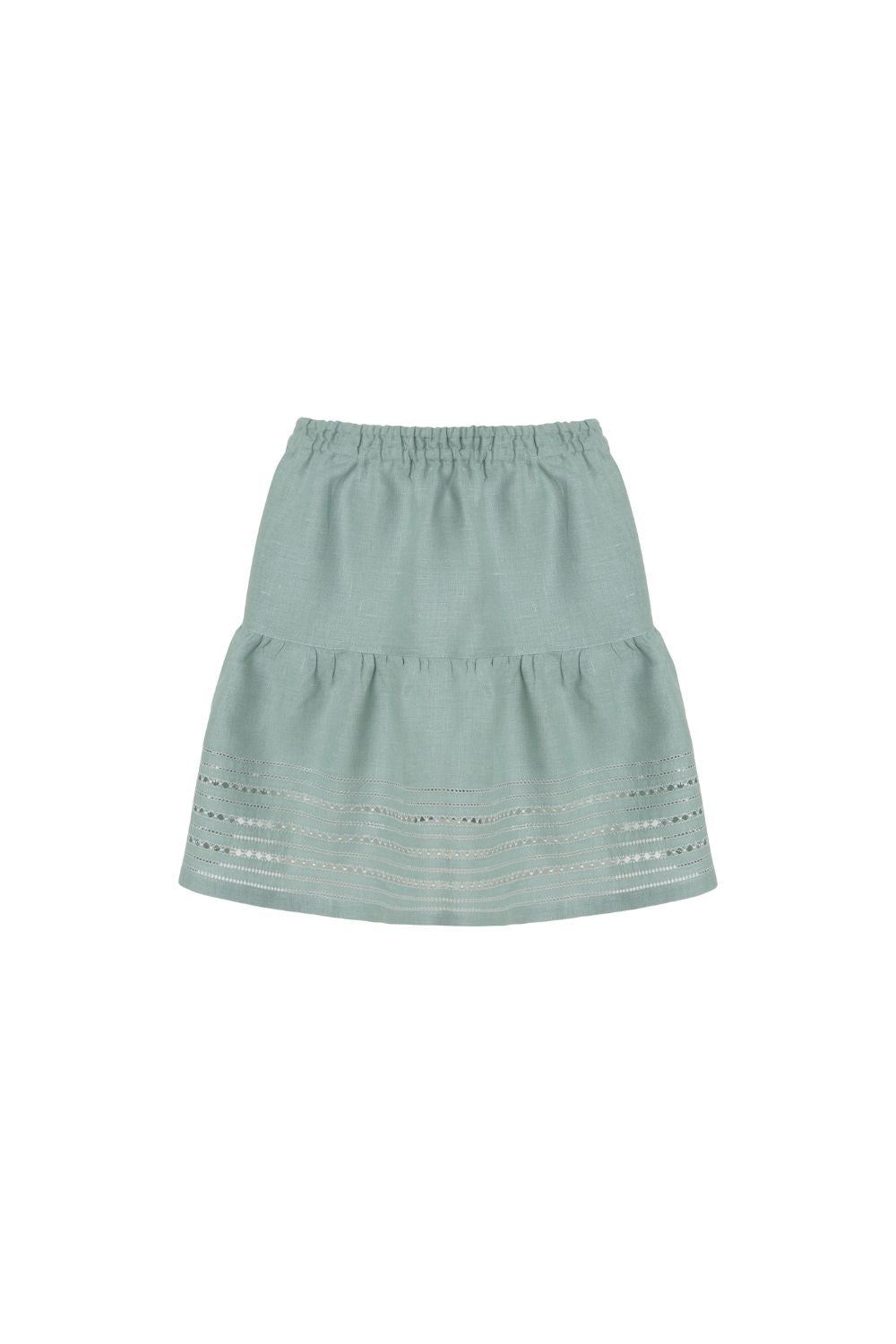 Yarina Mini Skirt in Light Sea Green