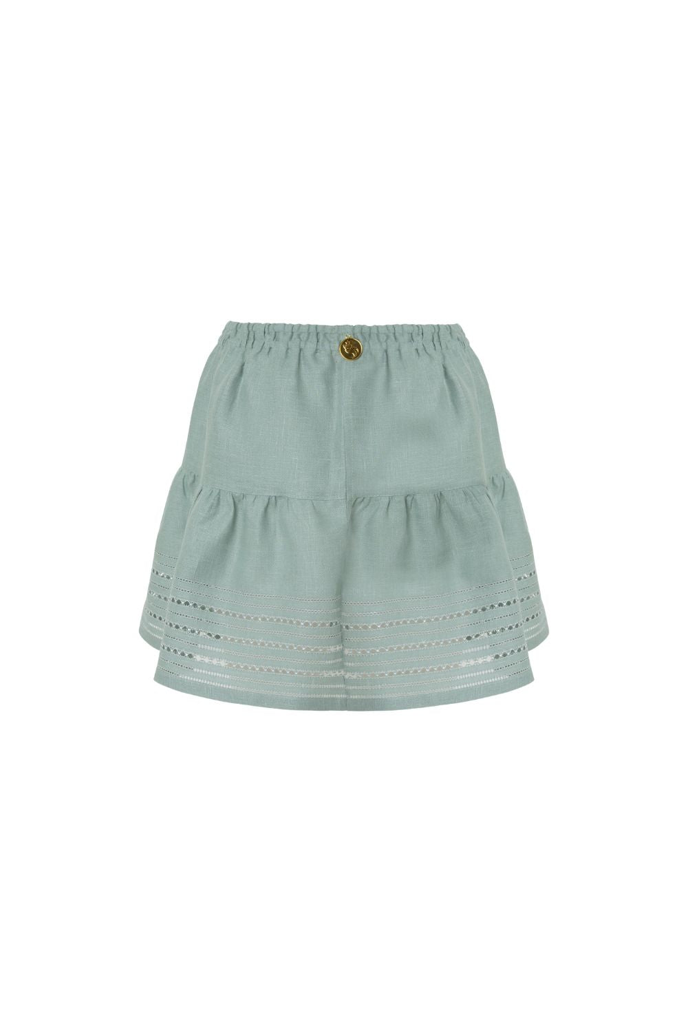 Yarina Mini Skirt in Light Sea Green