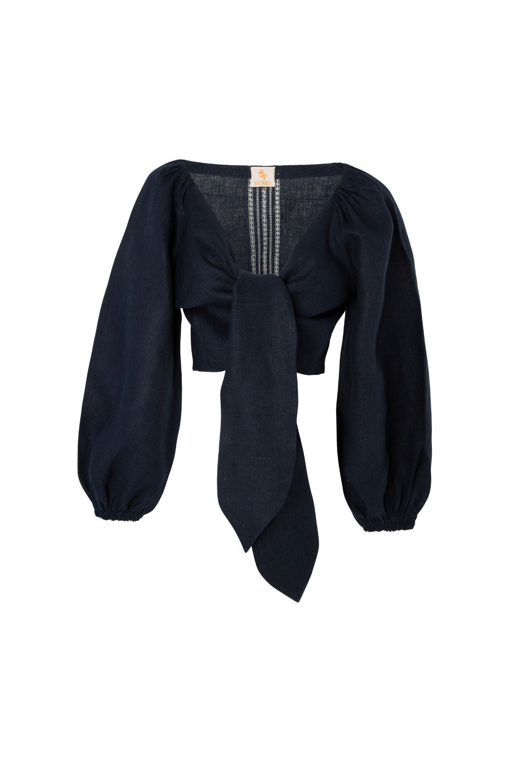 Veleslava Top with Ties in Night Blue