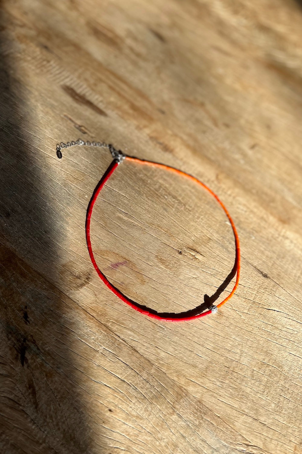 Amova Coral Choker in Orange and Red